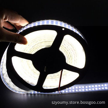 Double Row LED Flexible Strip Light, SMD 3528, Waterproof, 240 LEDs/m, Pure White